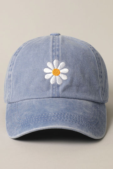 Daisy Embroidery Baseball Cap