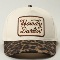 Howdy Darlin’ Leopard Brim Trucker Hat