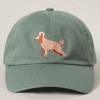 Doodle Dog Embroidered Cotton Baseball Cap