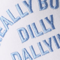 Really Busy Dilly Dallying Trucker Hat | Cute Embroidered Seersucker Baseball Cap