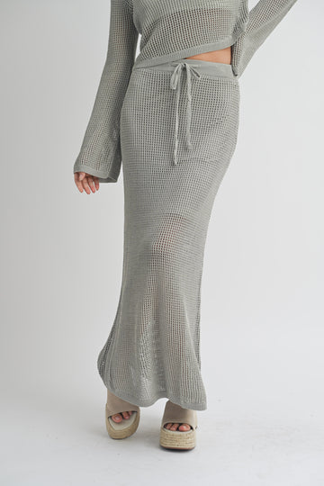 Crochet Knitted Maxi Skirt