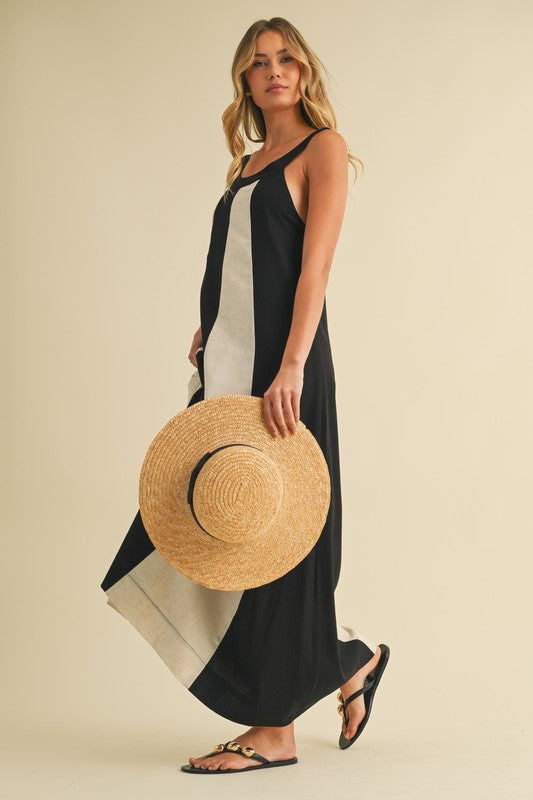 Color Block Summer Maxi Dress