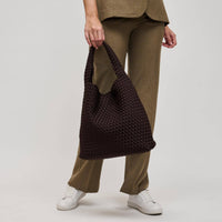 Woven Neoprene Hobo Shoulder Bag with Removable Pouch