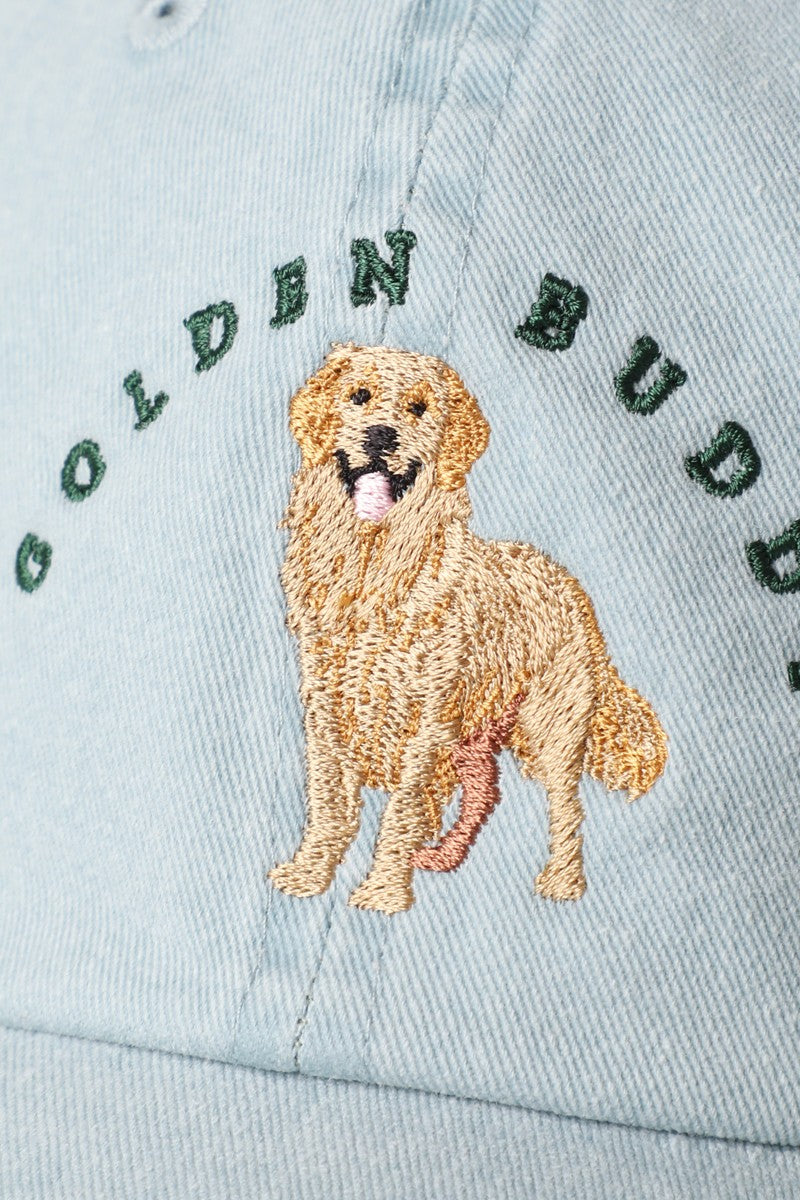 Golden Buddy Retriever Embroidered Dog Baseball Cap