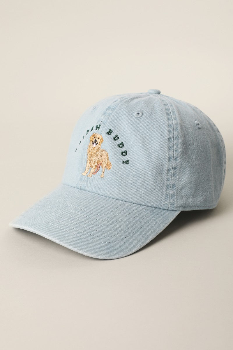 Golden Buddy Retriever Embroidered Dog Baseball Cap