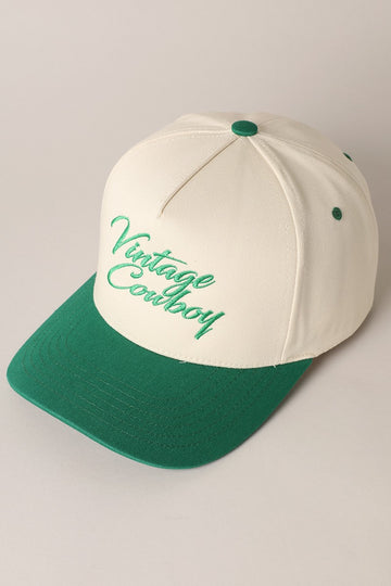 Vintage Cowboy Two Tone Cap