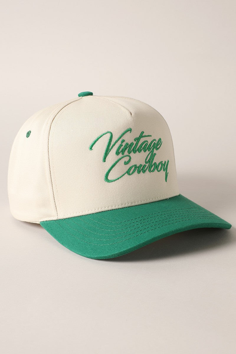 Vintage Cowboy Two Tone Cap