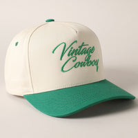 Vintage Cowboy Two Tone Cap