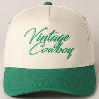 Vintage Cowboy Two Tone Cap