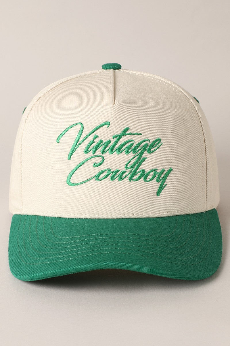 Vintage Cowboy Two Tone Cap