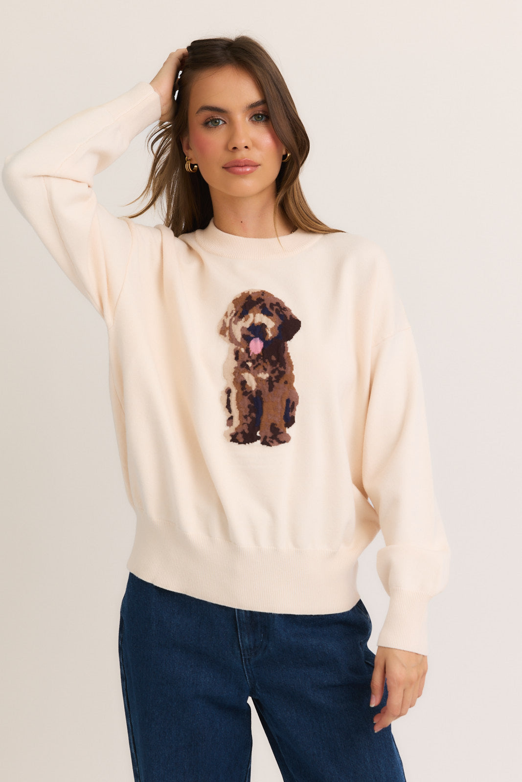 Cozy Puppy Knit Sweater