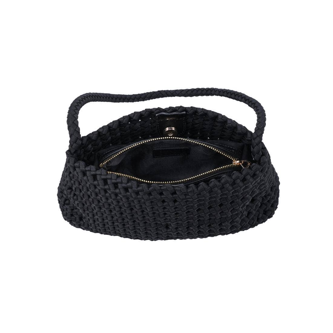 Braided Woven Neoprene Shoulder Bag (with Removable Zip Pouch)