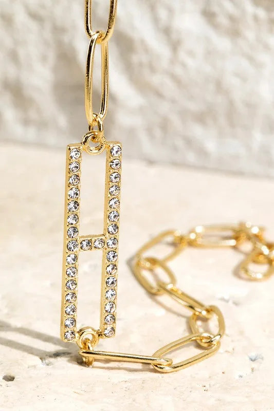 Crystal Initial Letter Bracelet