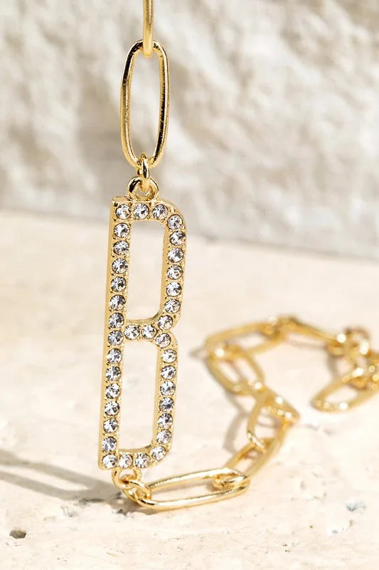 Crystal Initial Letter Bracelet