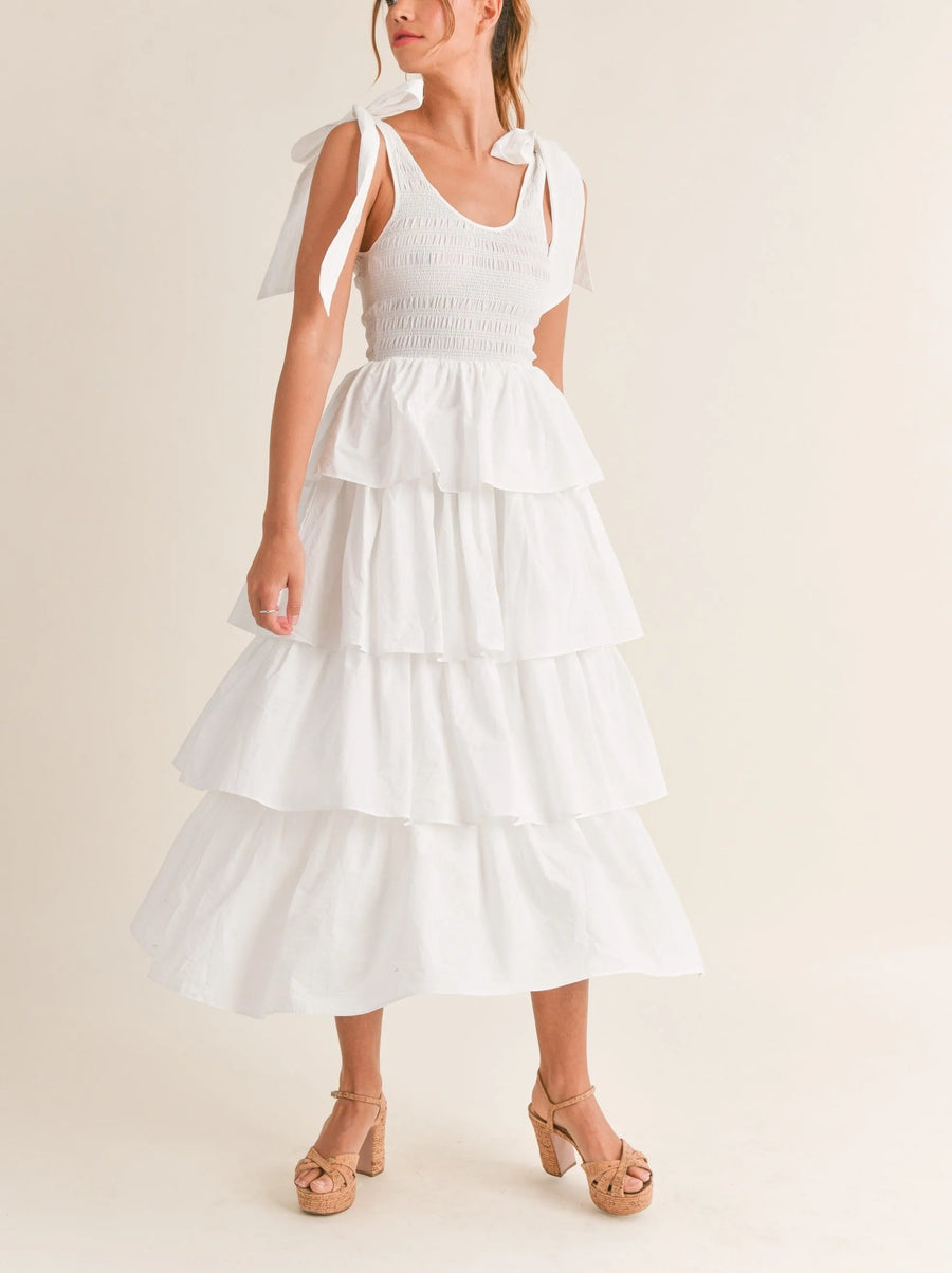 Smoked Top Ruffle Tier Dress | Evercado