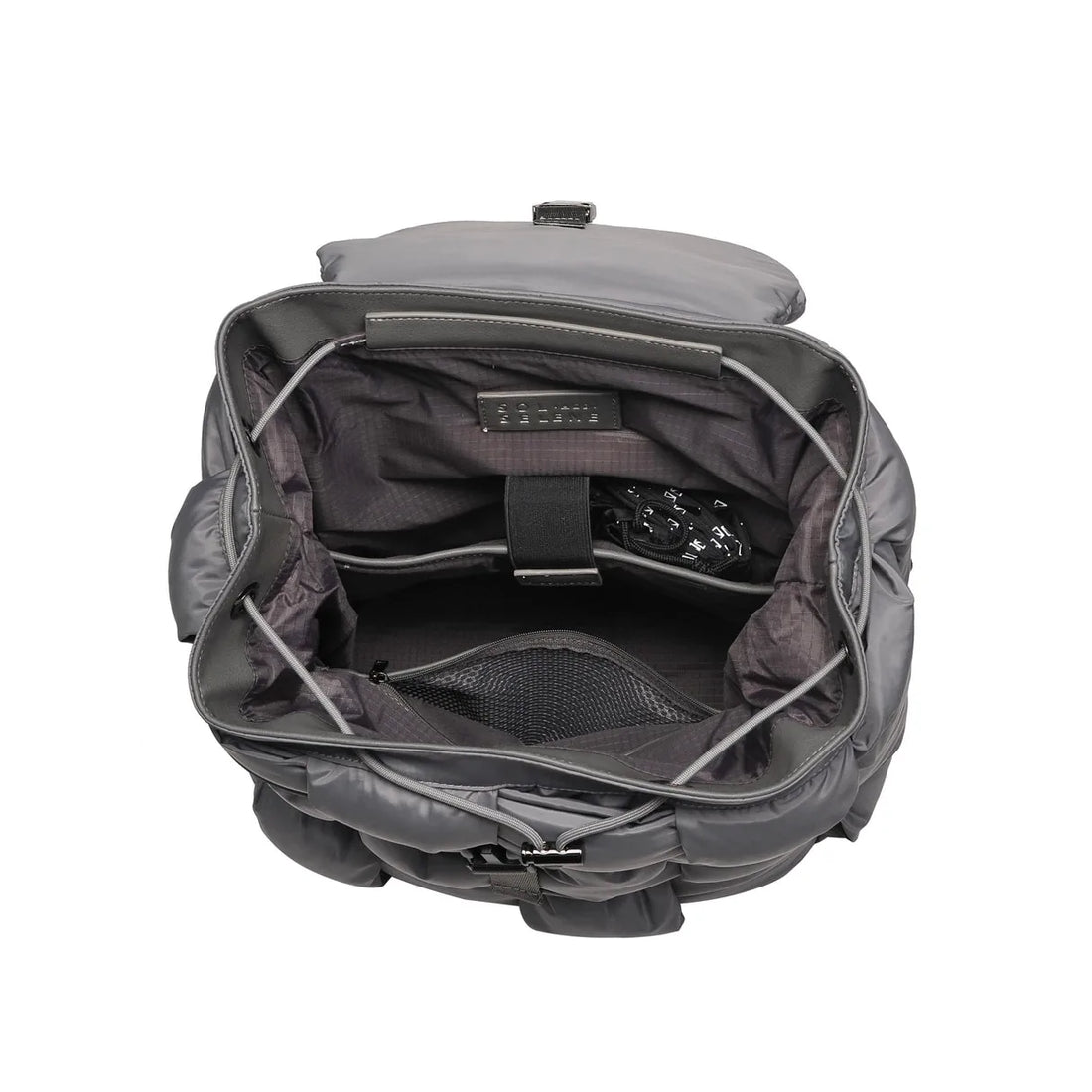 Quilted Woven Nylon Backpack