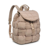 Quilted Woven Nylon Backpack