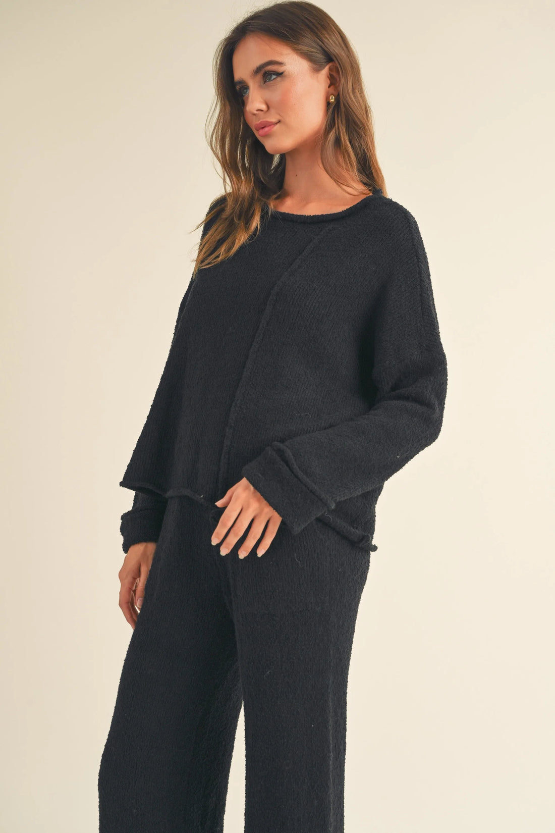 Asymmetric Cut Sweater Top