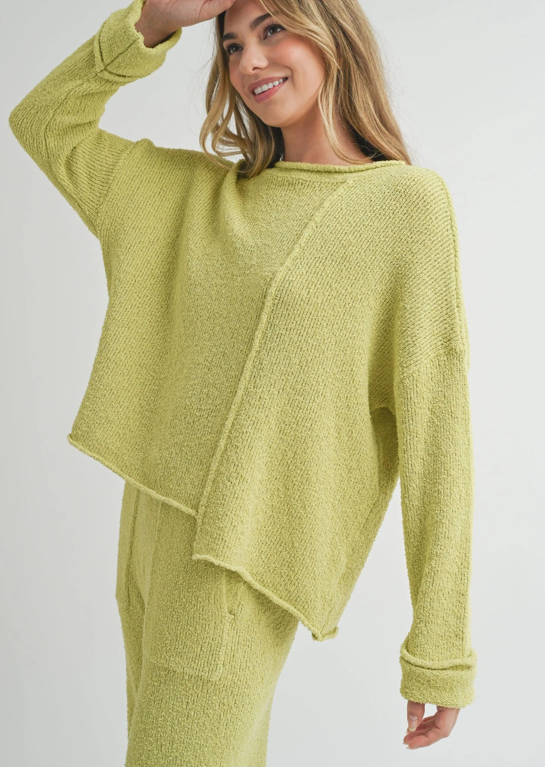 Asymmetric Cut Sweater Top