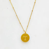 Round Initial Necklace