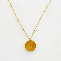 Round Initial Necklace