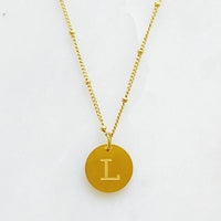 Round Initial Necklace