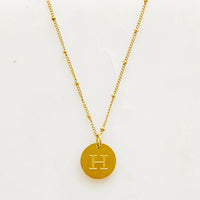 Round Initial Necklace