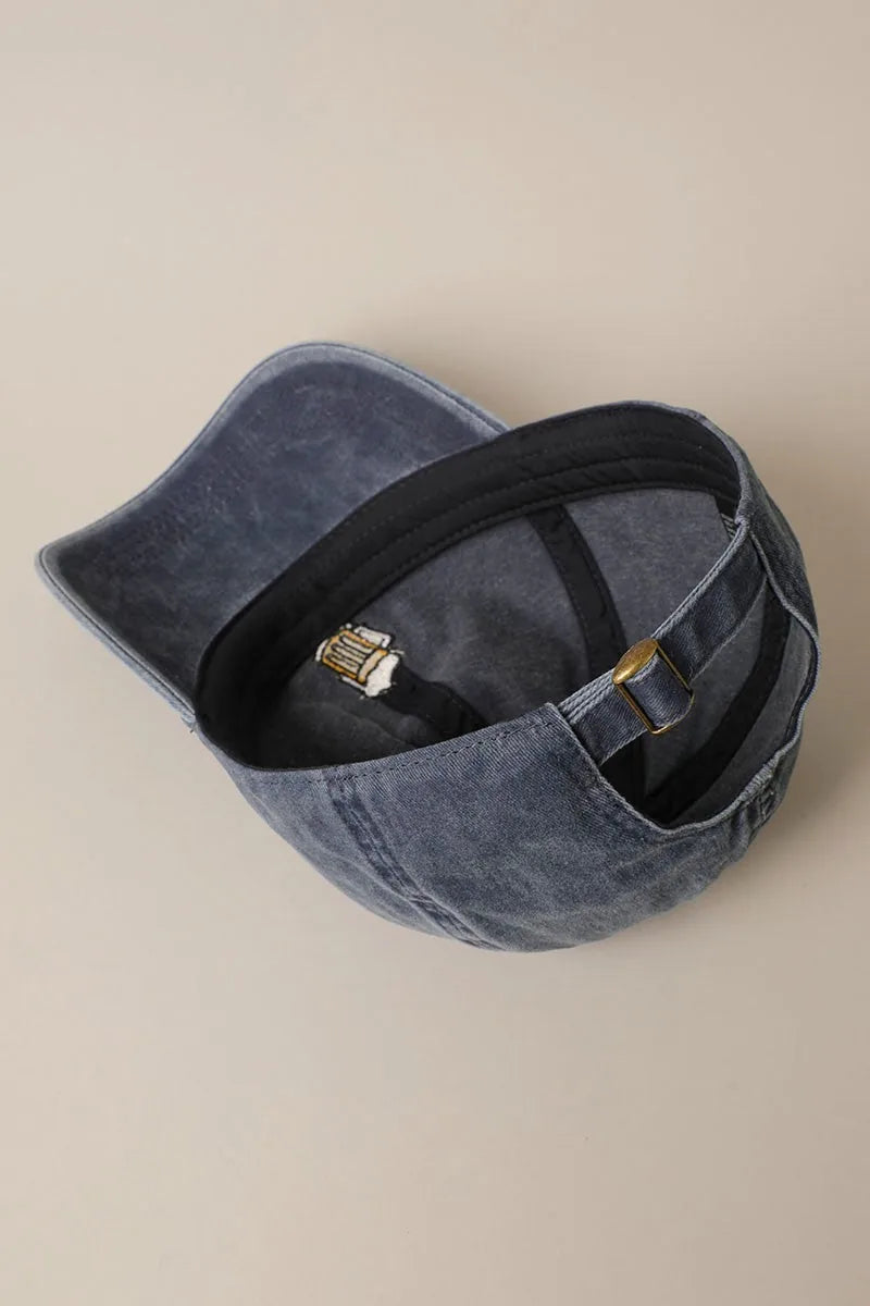 Beer Embroidered Cotton Baseball Cap