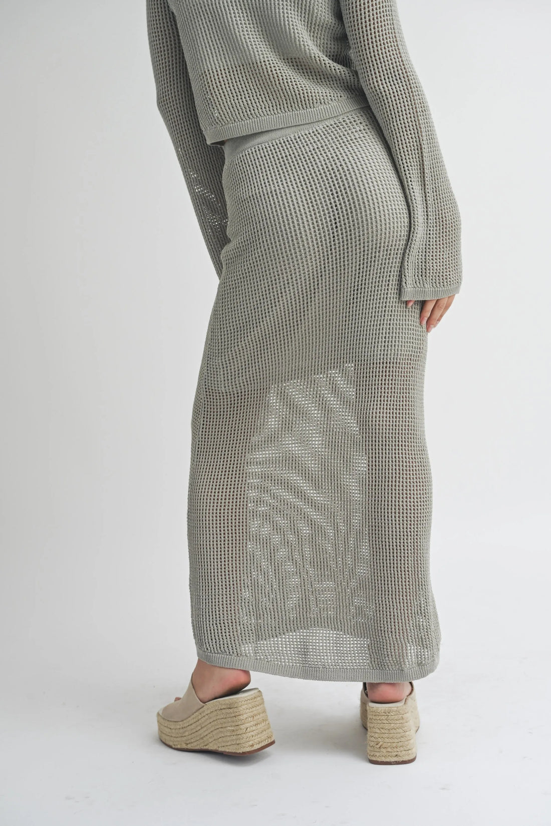 Crochet Knitted Maxi Skirt
