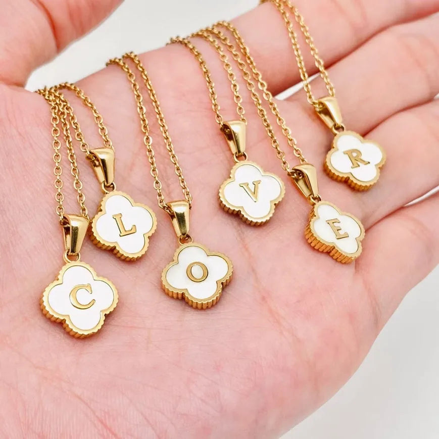 Clover Initial Necklace