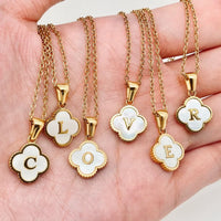 Clover Initial Necklace
