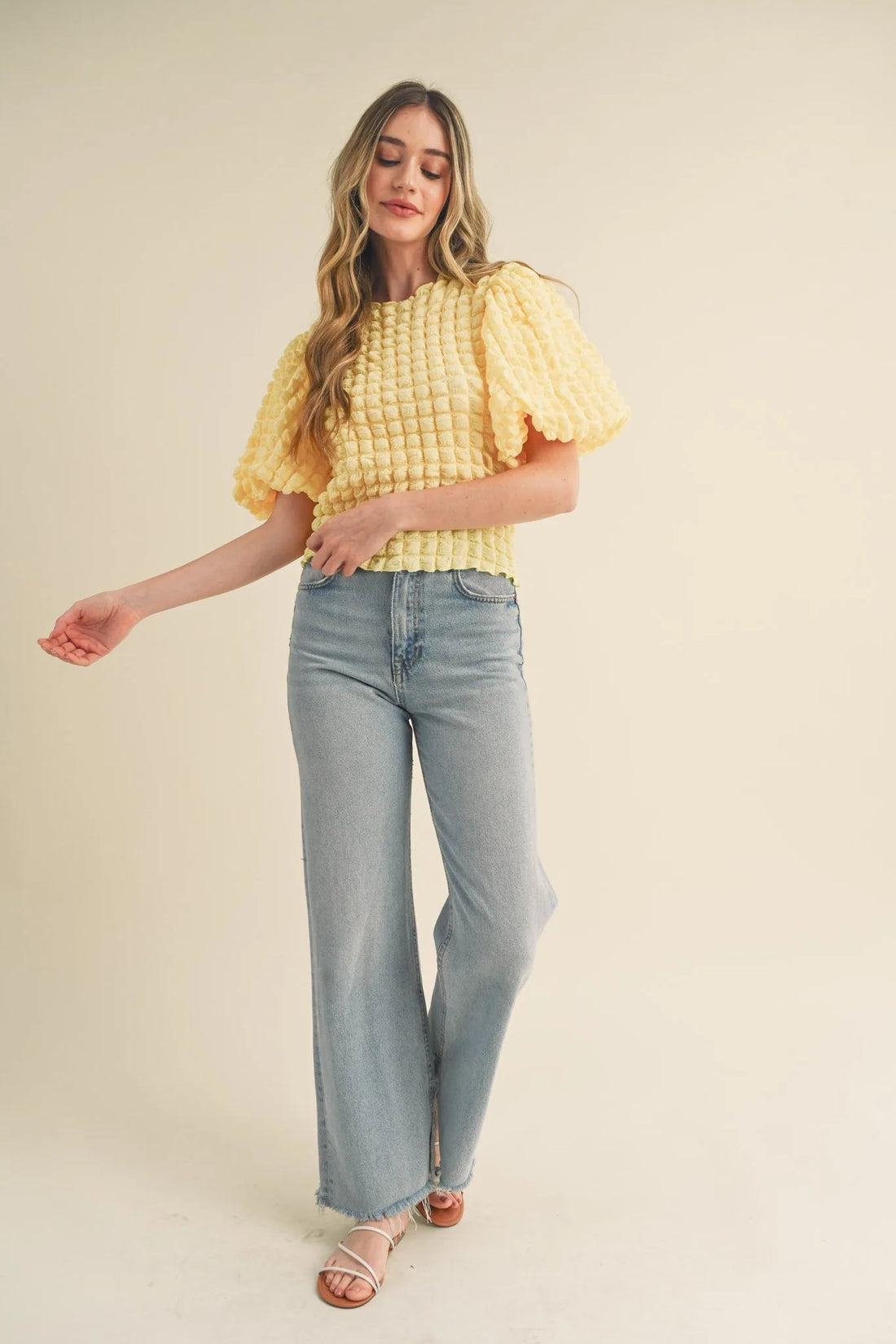 Bubble Sleeve Top