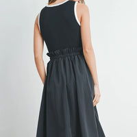 Contrast Tank Twofer Dress