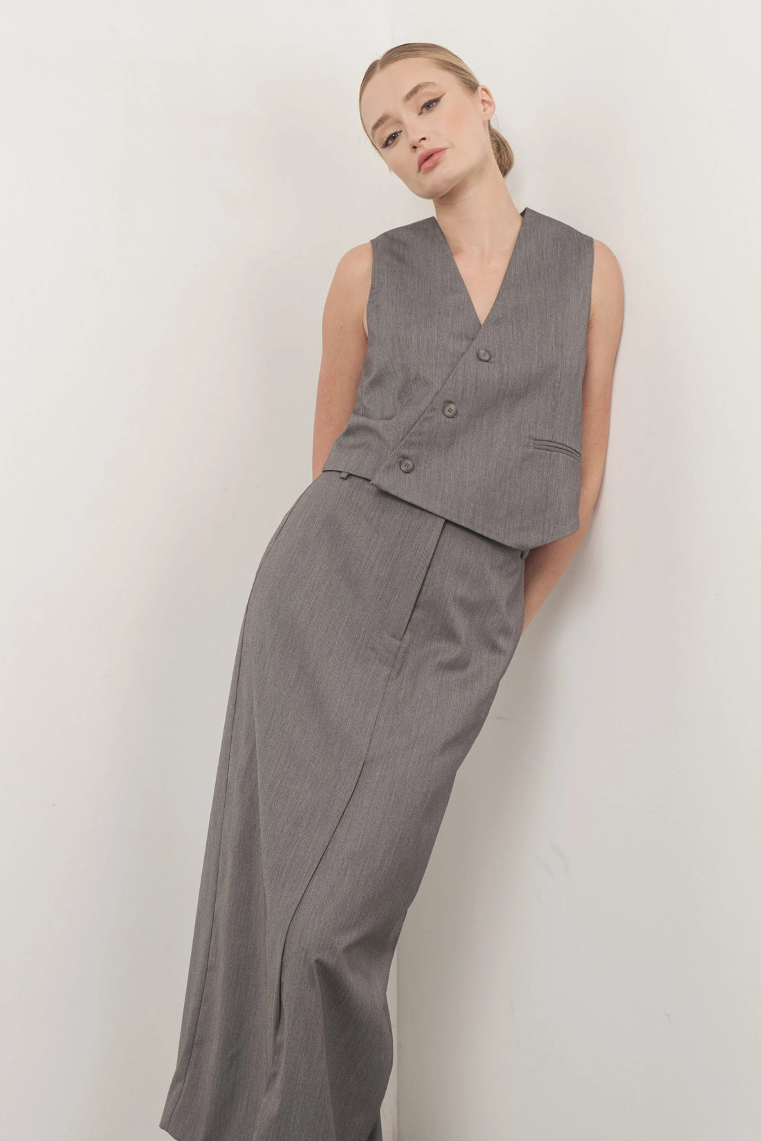 Asymmetrical Button Vest
