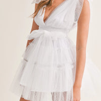 Swiss Dot Tulle Mini Dress
