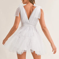 Swiss Dot Tulle Mini Dress