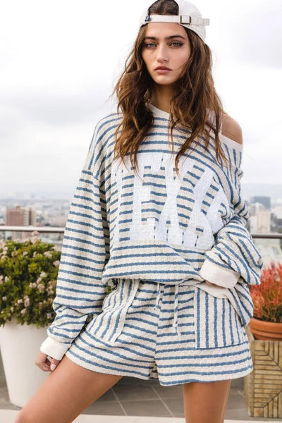 Texas Graphic Stripe Sweatshirt