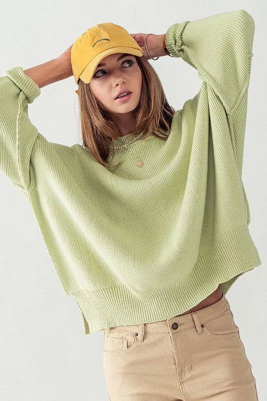Cozy Side Slit Oversized Sweater
