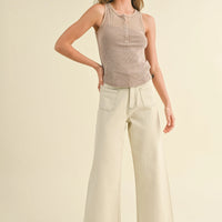Front Pocket Wide Leg Pants