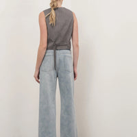 Color Block Denim Pants