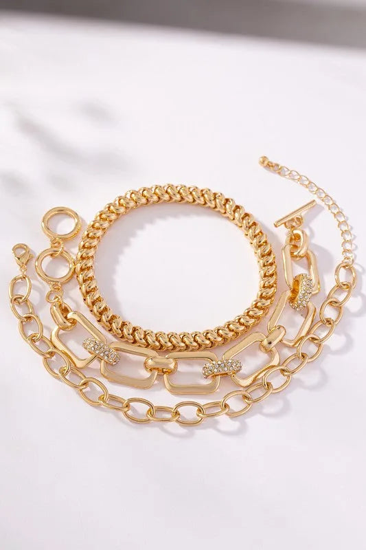 Chain Bracelets Set