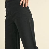 Straight Wide Leg Denim Pants