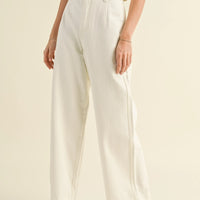 Washed Denim Wide Fit Pants