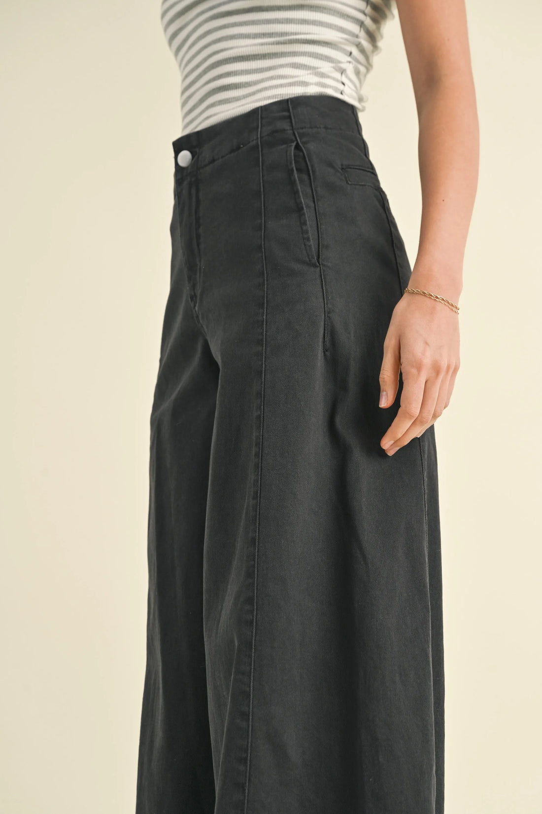 Stretched Wide Leg Premium Pants