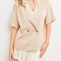 Blazer Style Collar Top