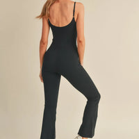 Flare Leg Basic Jumpsuit