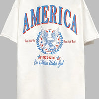 America Graphic Oversized T Shirt