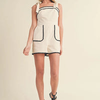 Scallop Stich Cute Romper