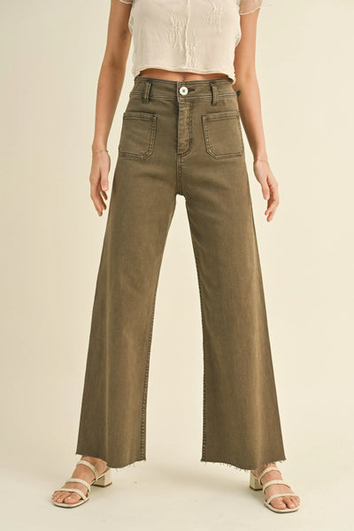 Front Pocket Wide Leg Pants