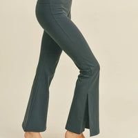 High Rise Side Slit Flare Leggings